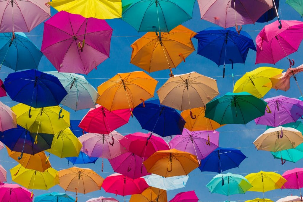 Assorted umbrellas