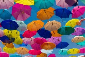 Assorted umbrellas