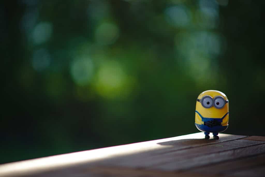 Minion on railing