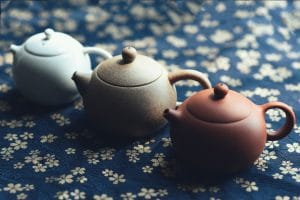 Three tea pots
