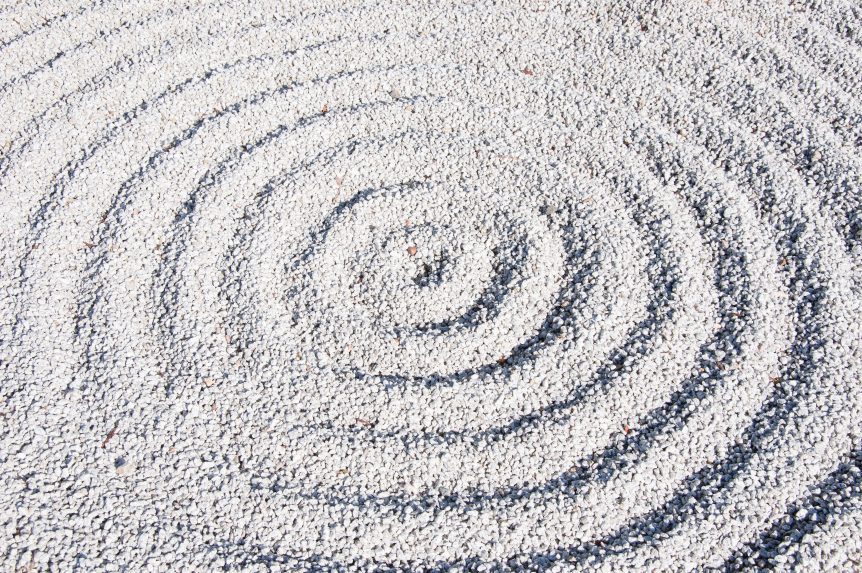 Zen Sand Concentric Circles