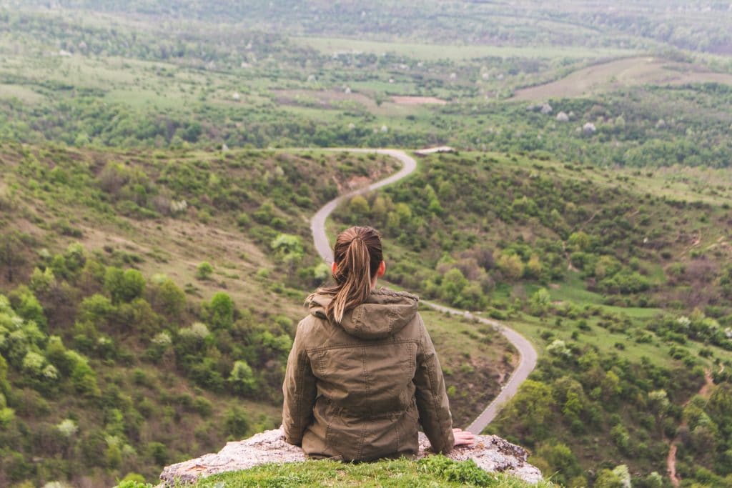 woman road